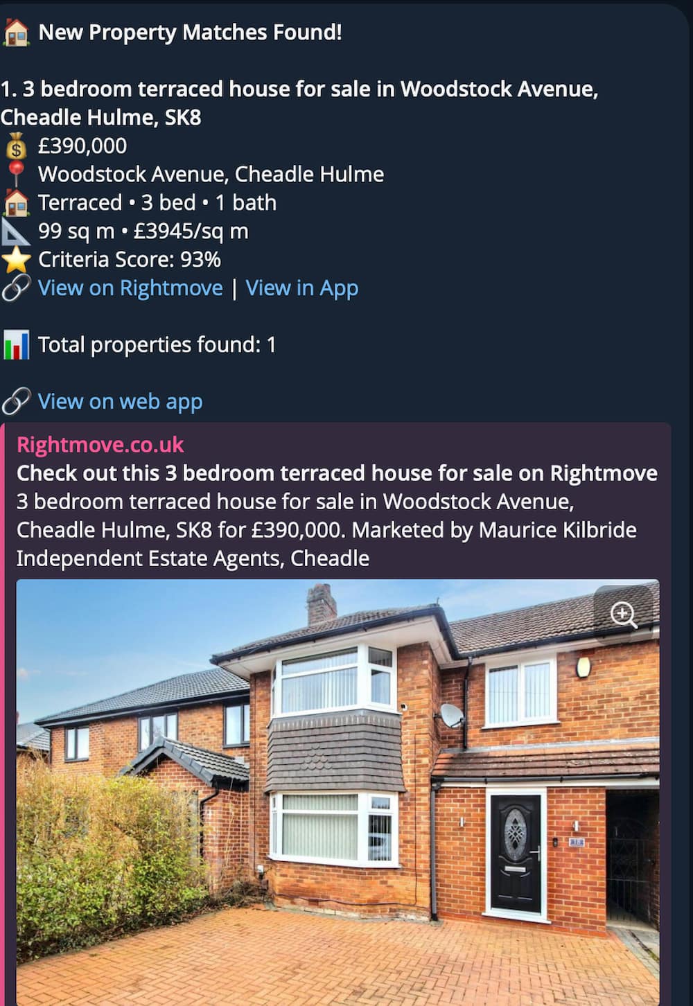 Receive Daily or hourly Property Summaries